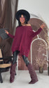 PLUS SIZE sweater "AGAIN 10588" - burgundy